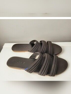 Rothy's Black Triple-Strap Slide Size 8.5